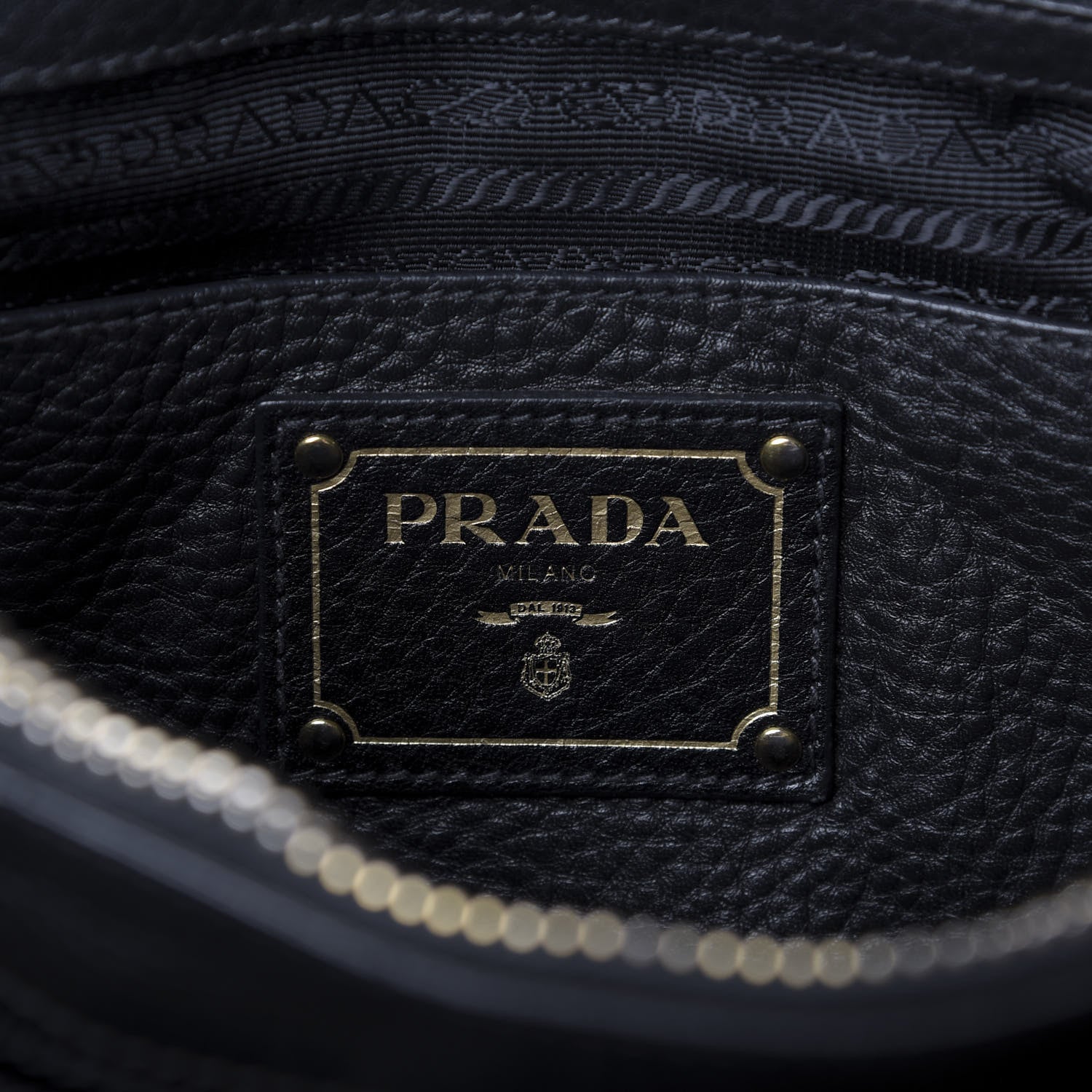 Prada Vitello Daino Tote Black 8 of 9