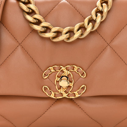 Chanel Lambskin Quilted Medium Chanel 19 Flap Brown 8 of 11