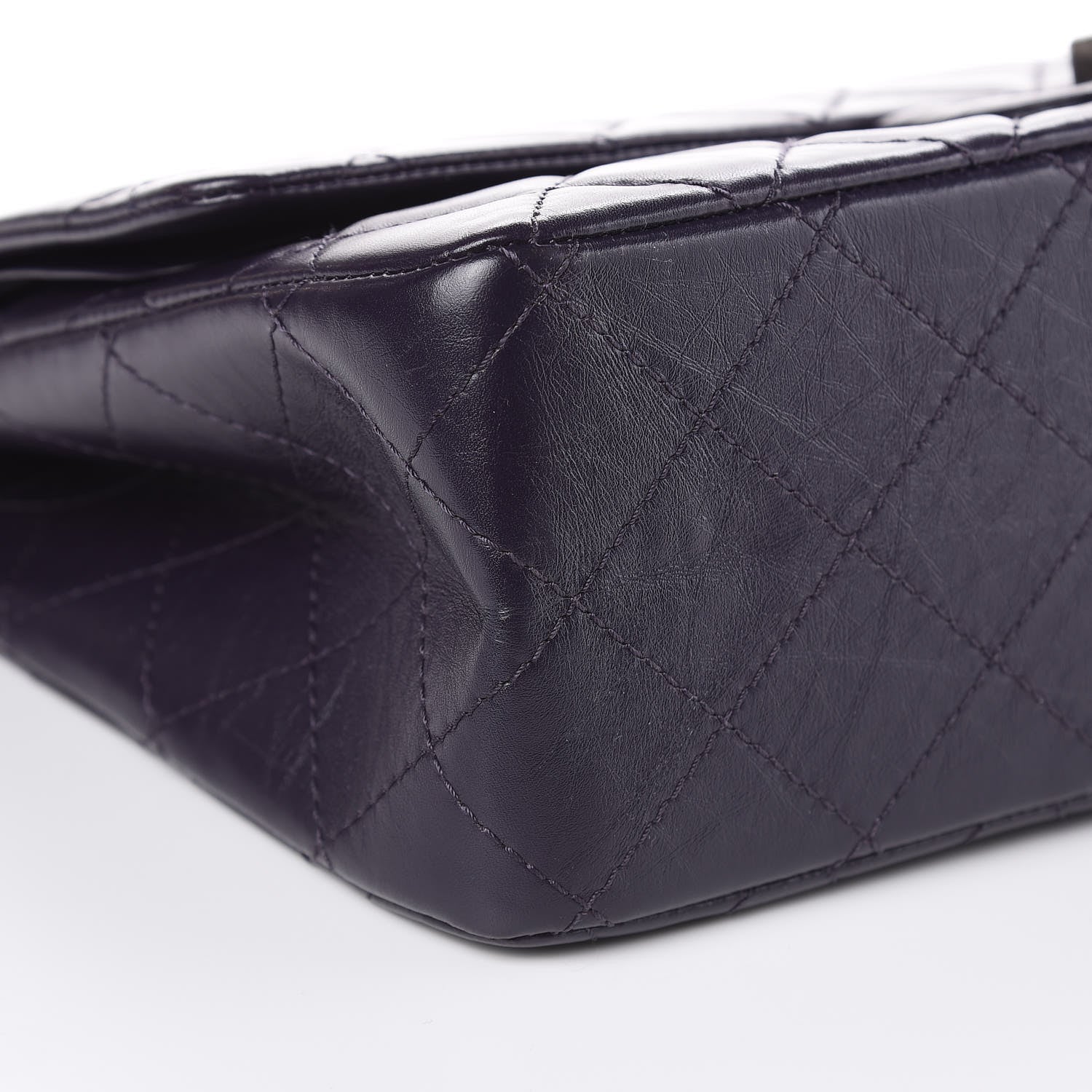 Chanel Aged Calfskin Quilted 2.55 Reissue 227 Flap Dark Purple 8 of 12