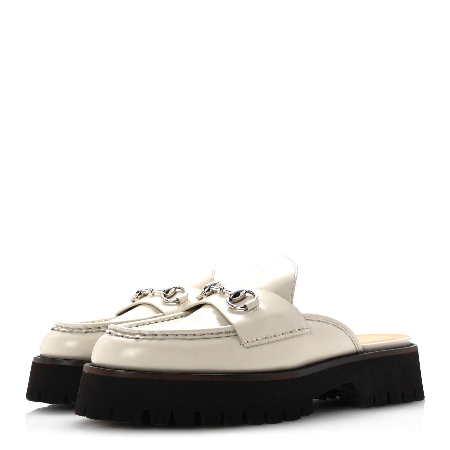 Gucci Cordovan Lux Horsebit Platform Mules 41 Mystic White 4 of 10