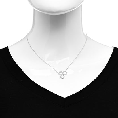 Tiffany Platinum Diamond Small Paper Flowers Pendant Necklace 2 of 5