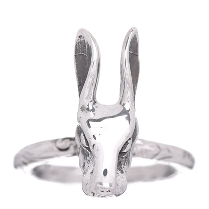 Gucci Sterling Silver Anger Forest Rabbit Head Ring 57 8 3 of 6