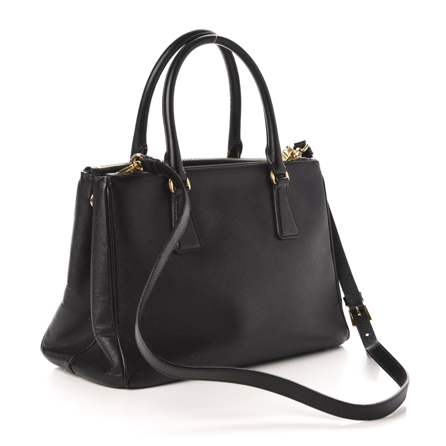 Prada Saffiano Small Galleria Double Zip Tote Black 3 of 16