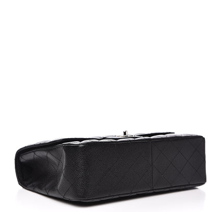 Chanel Caviar Quilted Jumbo Single Flap Black 4 of 12
