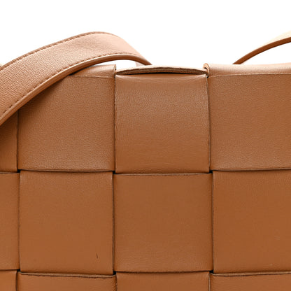 Bottega Veneta Lambskin Maxi Intrecciato Cassette Crossbody Bag Caramel 8 of 13