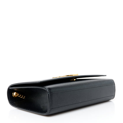 Saint Laurent Grain De Poudre Medium Classic Monogram Kate Satchel Black 4 of 10