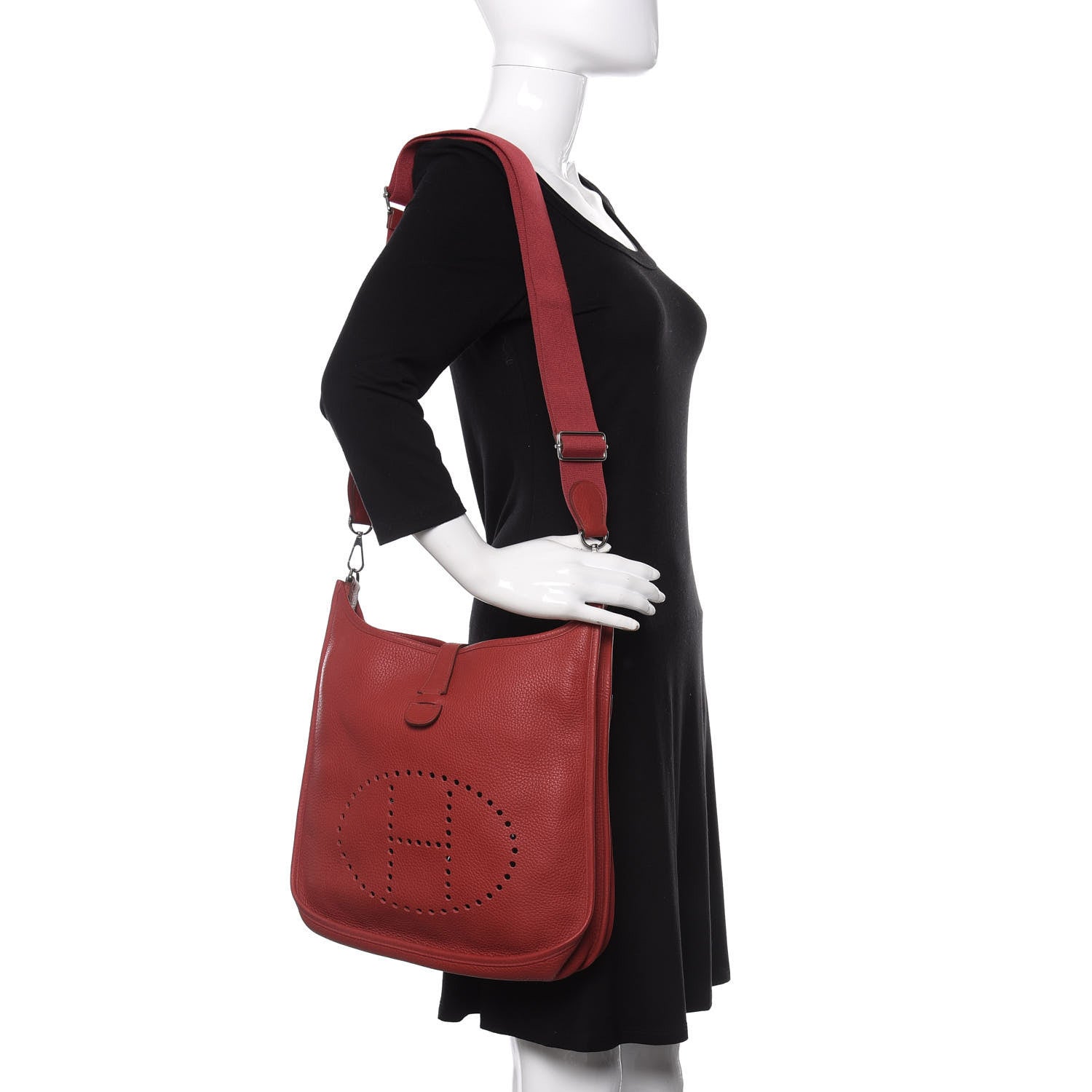 Hermes Togo Evelyne III GM Rouge Garance 2 of 8