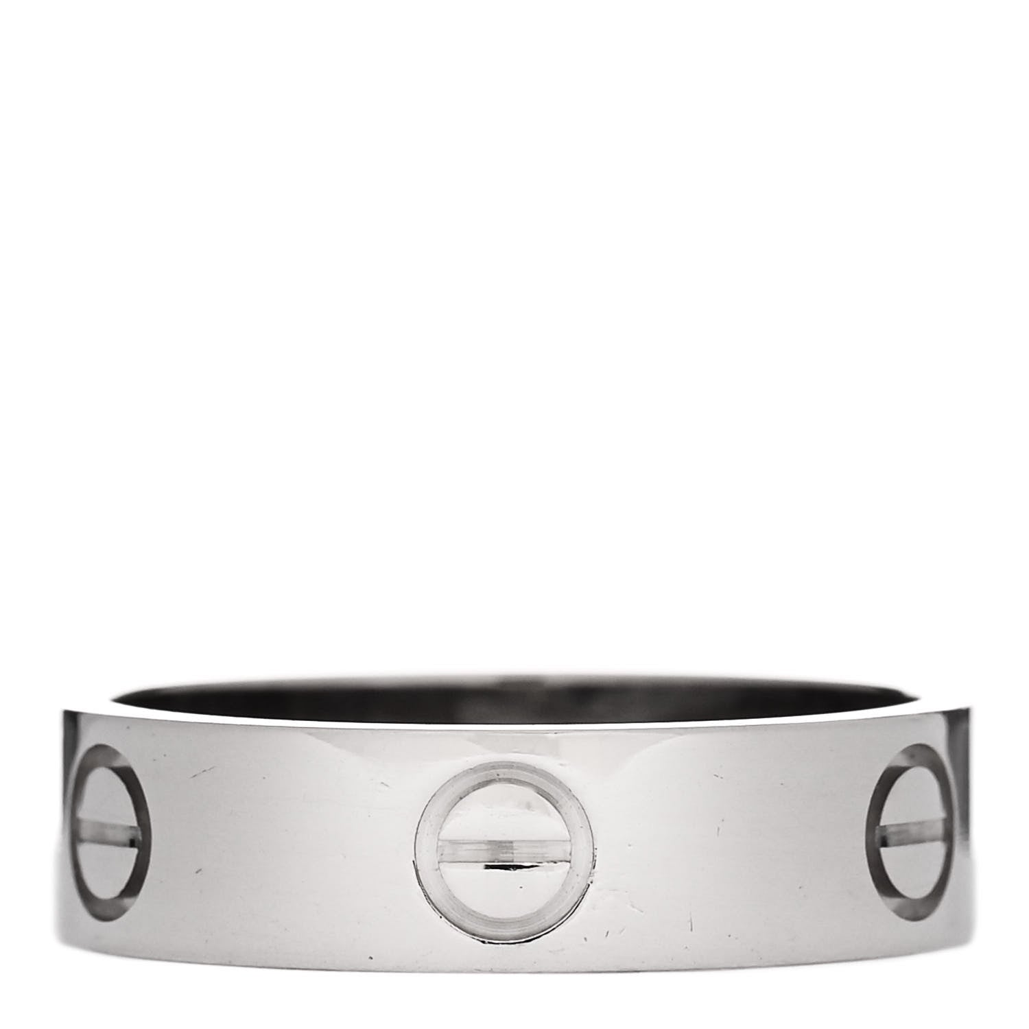 Cartier 18K White Gold 5.5mm LOVE Ring 58 8.5 1 of 5