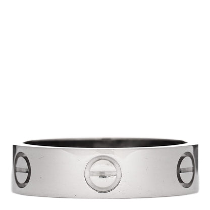 Cartier 18K White Gold 5.5mm LOVE Ring 58 8.5 1 of 5