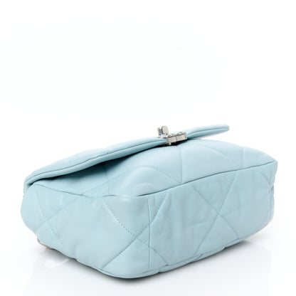 Chanel Lambskin Quilted Medium Chanel 19 Flap Light Blue 4 of 10