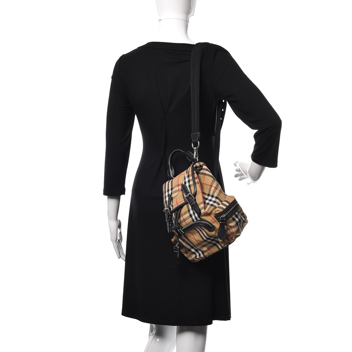 Vintage Check Small Rucksack Backpack Antique Yellow