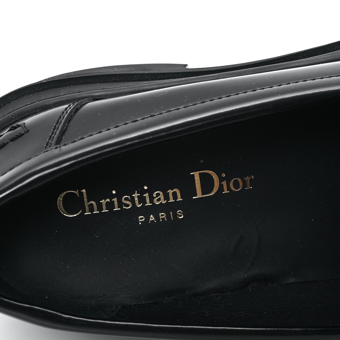 Brushed Calfskin Dior Code Lug Sole Platform 35mm Loafers 41 Black