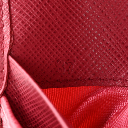Prada Saffiano Metal Compact Wallet Peonia 7 of 13