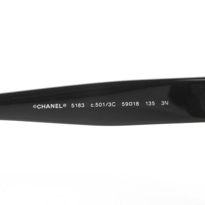 Chanel Resin Crystal CC Sunglasses 5183 Black 4 of 6