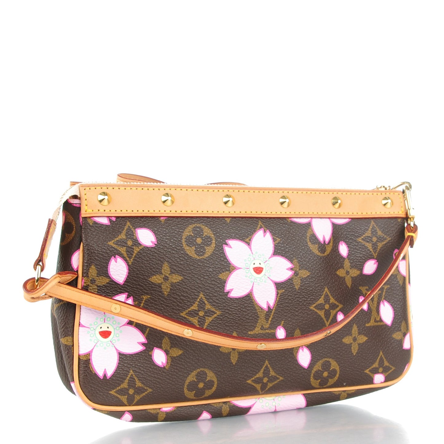 Monogram Cherry Blossom Pochette Accessories Brown