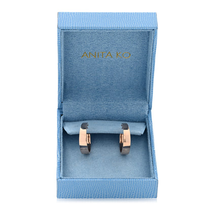 Anita Ko 18K Rose Gold Classic Medium Meryl Hoop Earrings 5 of 5