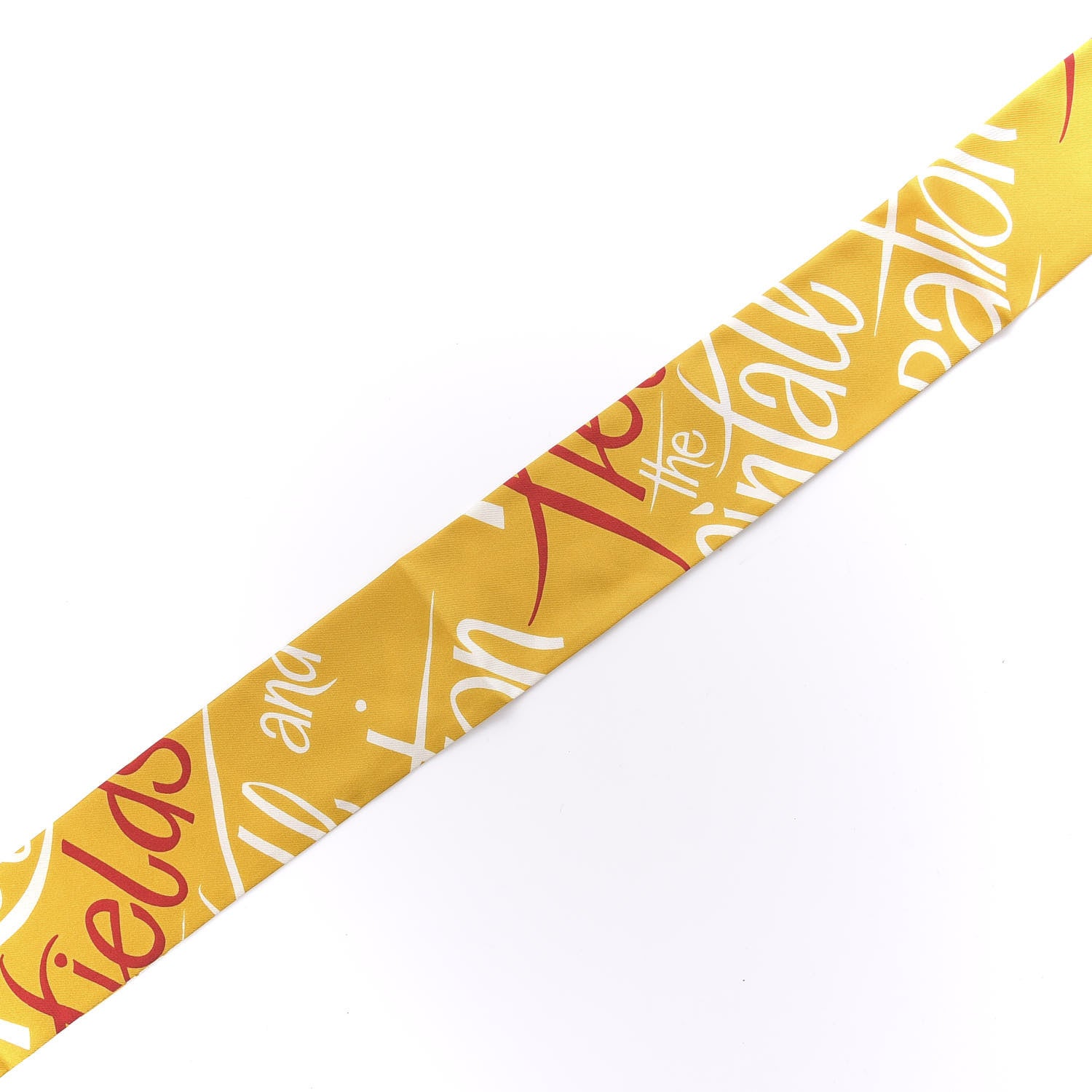 Burberry Silk Print Skinny Scarf Yellow Multicolor 2 of 4