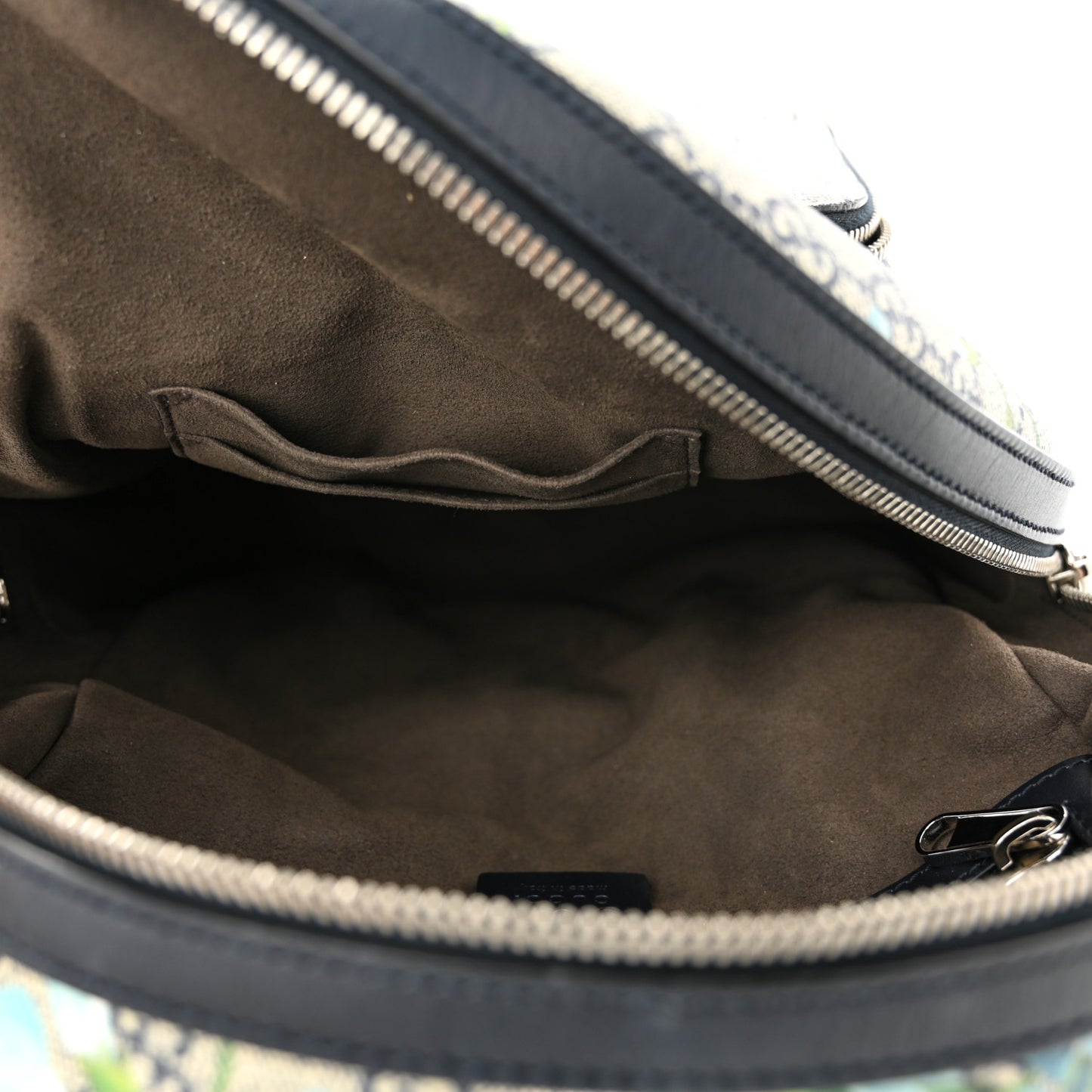 GG Supreme Monogram Blooms Small Day Backpack Blue