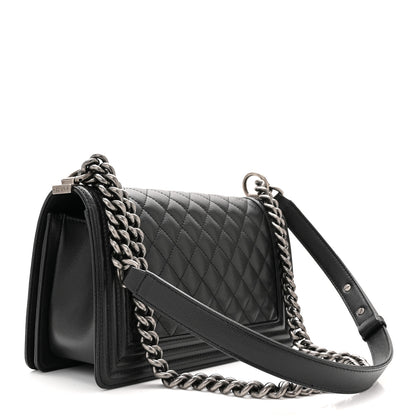 Chanel Caviar Quilted Medium Boy Flap Black 3 of 10