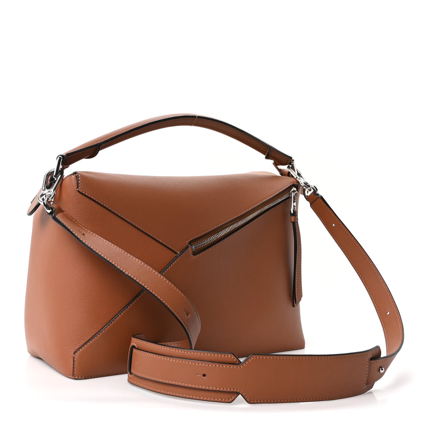 Calfskin Large Puzzle Bag Tan
