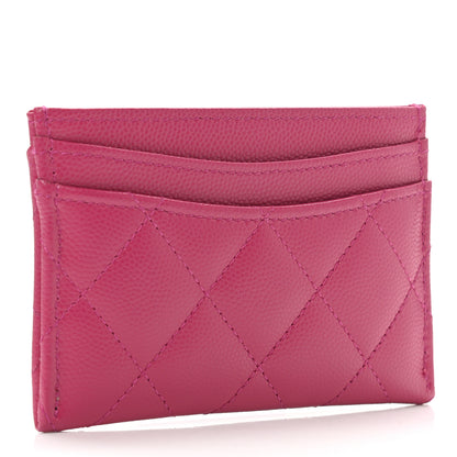 Chanel Caviar Quilted Card Holder Fuchsia 3 of 9