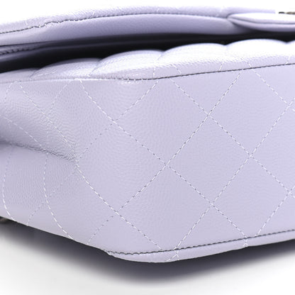 Chanel Caviar Quilted Medium Double Flap Light Purple 8 of 9