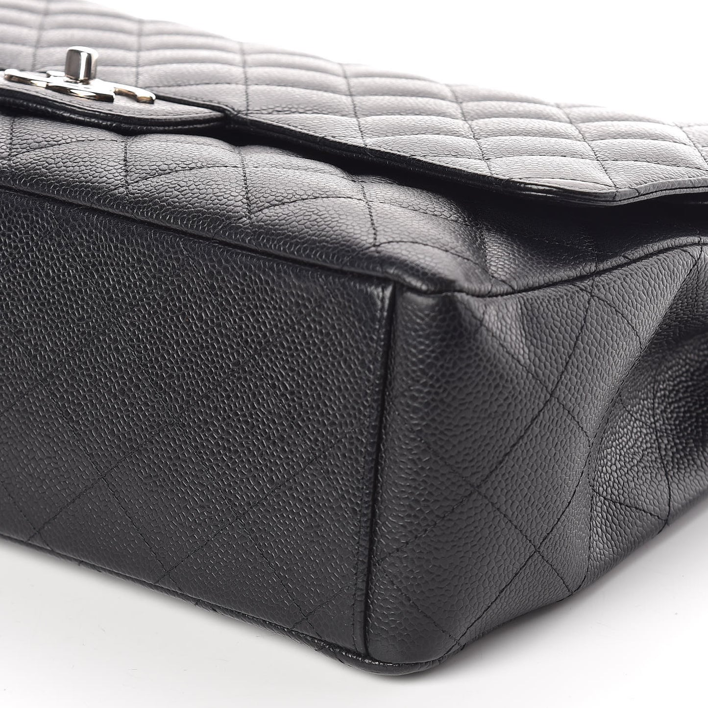 Caviar Quilted Maxi Double Flap Black