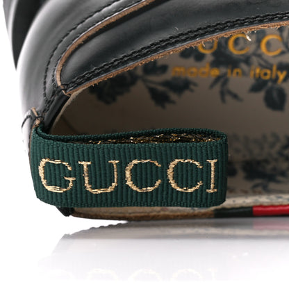 Gucci Cordovan Lux Web Arley Lug Sole Loafers 10 Black Verde Hibiscus Red 9 of 10