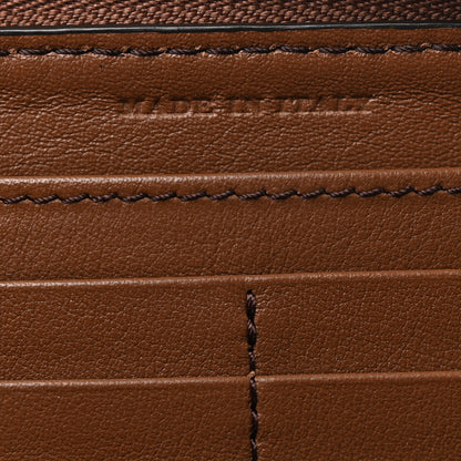 Burberry Grainy Calfskin House Check Elmore Zip Around Wallet Tan 6 of 7