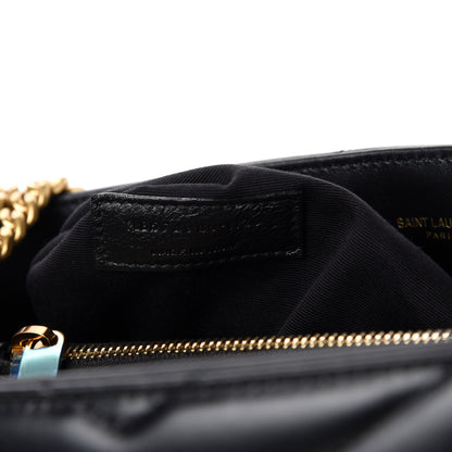 Saint Laurent Calfskin Y Quilted Monogram Medium Loulou Chain Satchel Black 10 of 11