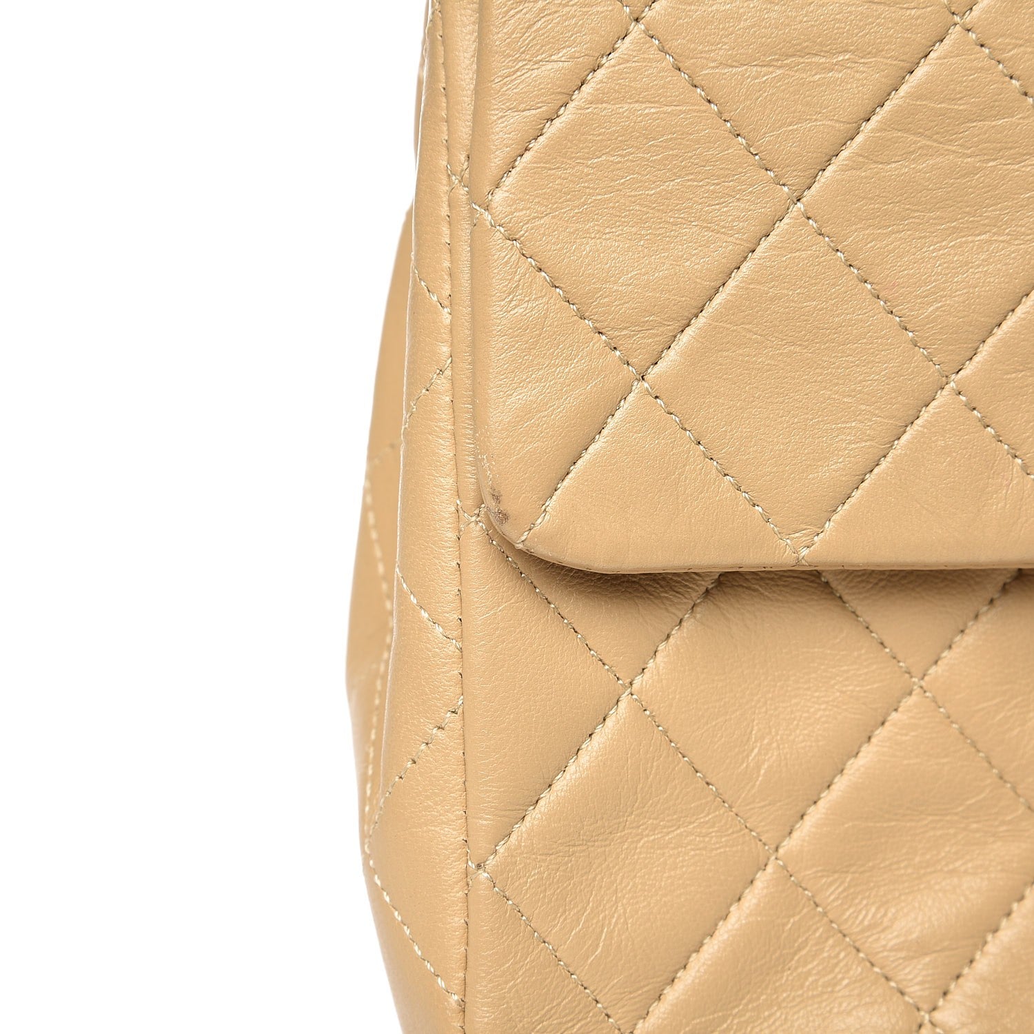 Chanel Lambskin Quilted Small Flap Beige 14 of 15