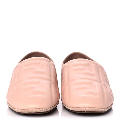 Fendi Nappa FF Embossed Slippers 37 Rosa Quarzo 2 of 10