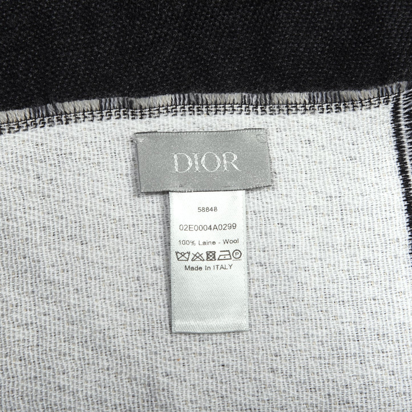 Wool Logo Scarf Black