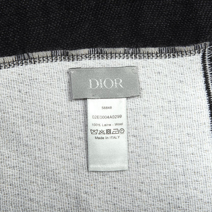 Christian Dior Wool Logo Scarf Black 3 of 3