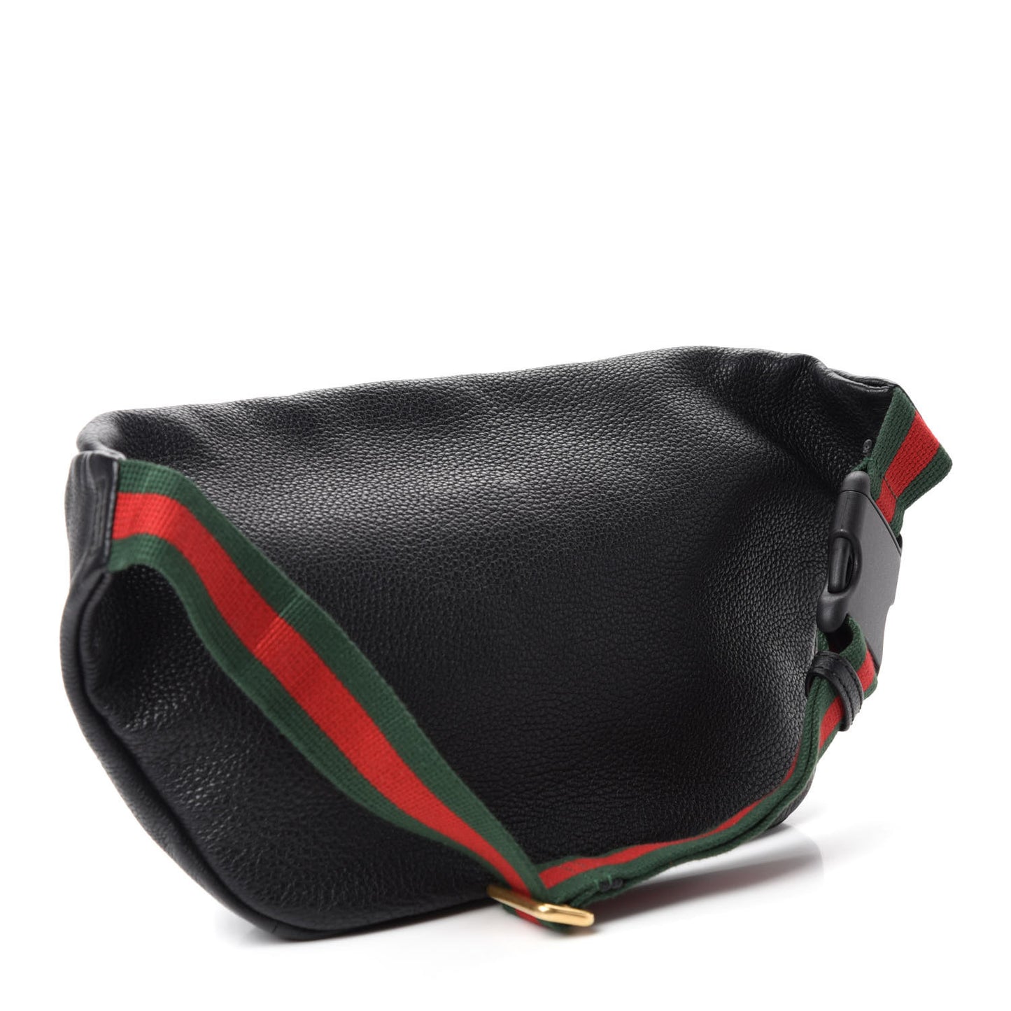 Grained Calfskin Logo Belt Bag Black