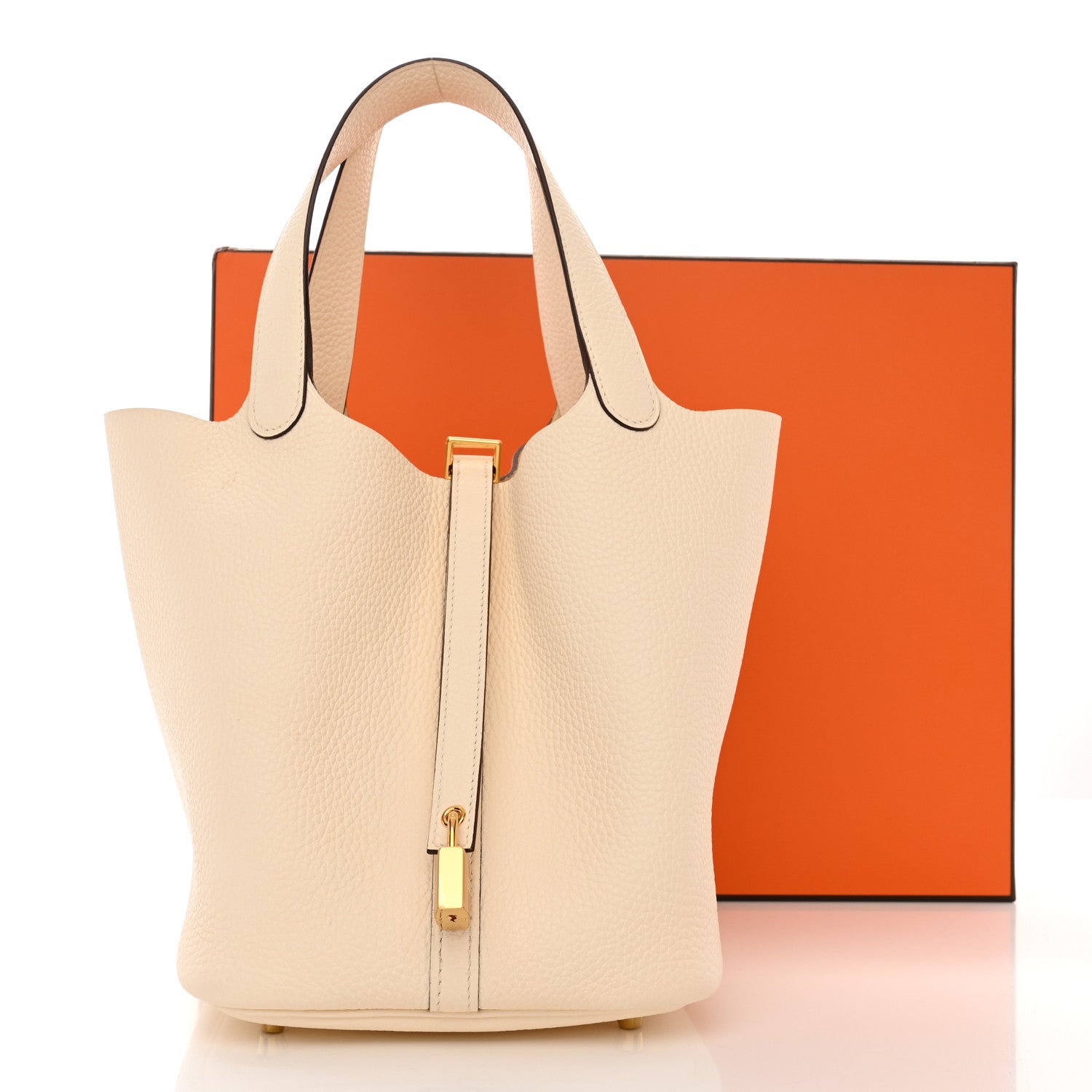 Hermes Taurillon Clemence Picotin Lock 22 MM Nata 11 of 11