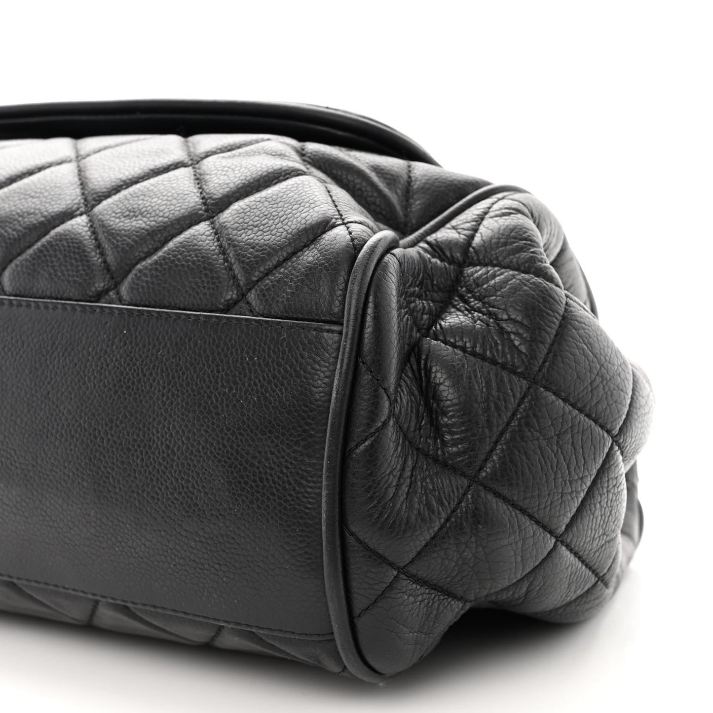 Caviar Quilted Timeless Accordion Flap Black
