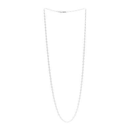 Tiffany 18K White Gold Oval Link Chain Necklace 24" 3 of 5