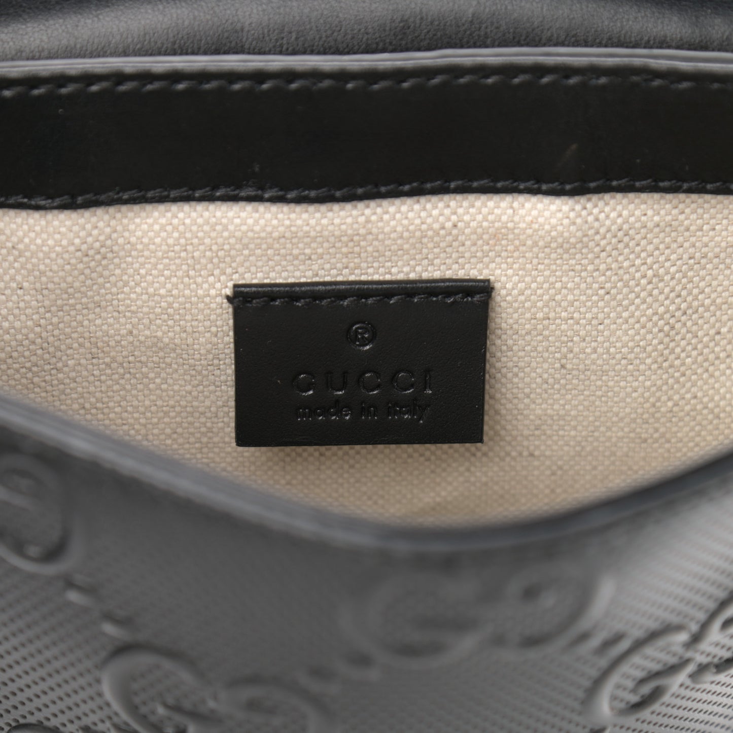 Calfskin GG Tennis Embossed 2 Detachable Pouch Belt Bag Black