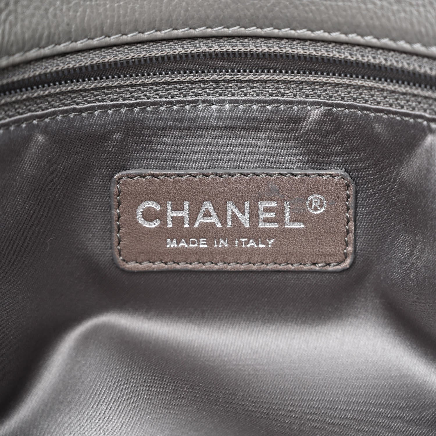 Chanel Grained Calfskin Mademoiselle Lock Bijoux Chain Flap Grey 6 of 10