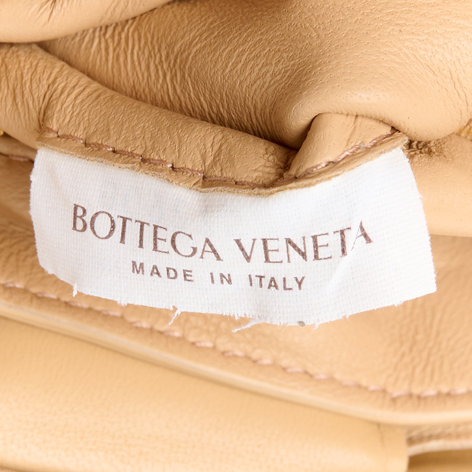 Bottega Veneta Lambskin Maxi Intreccio Padded Chain Cassette Crossbody Bag Almond 8 of 14