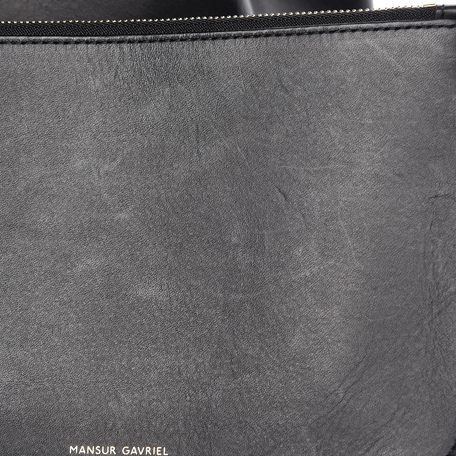 Mansur Gavriel Vegetable Tanned Calfskin Bucket Bag Black Flamma 25 of 28