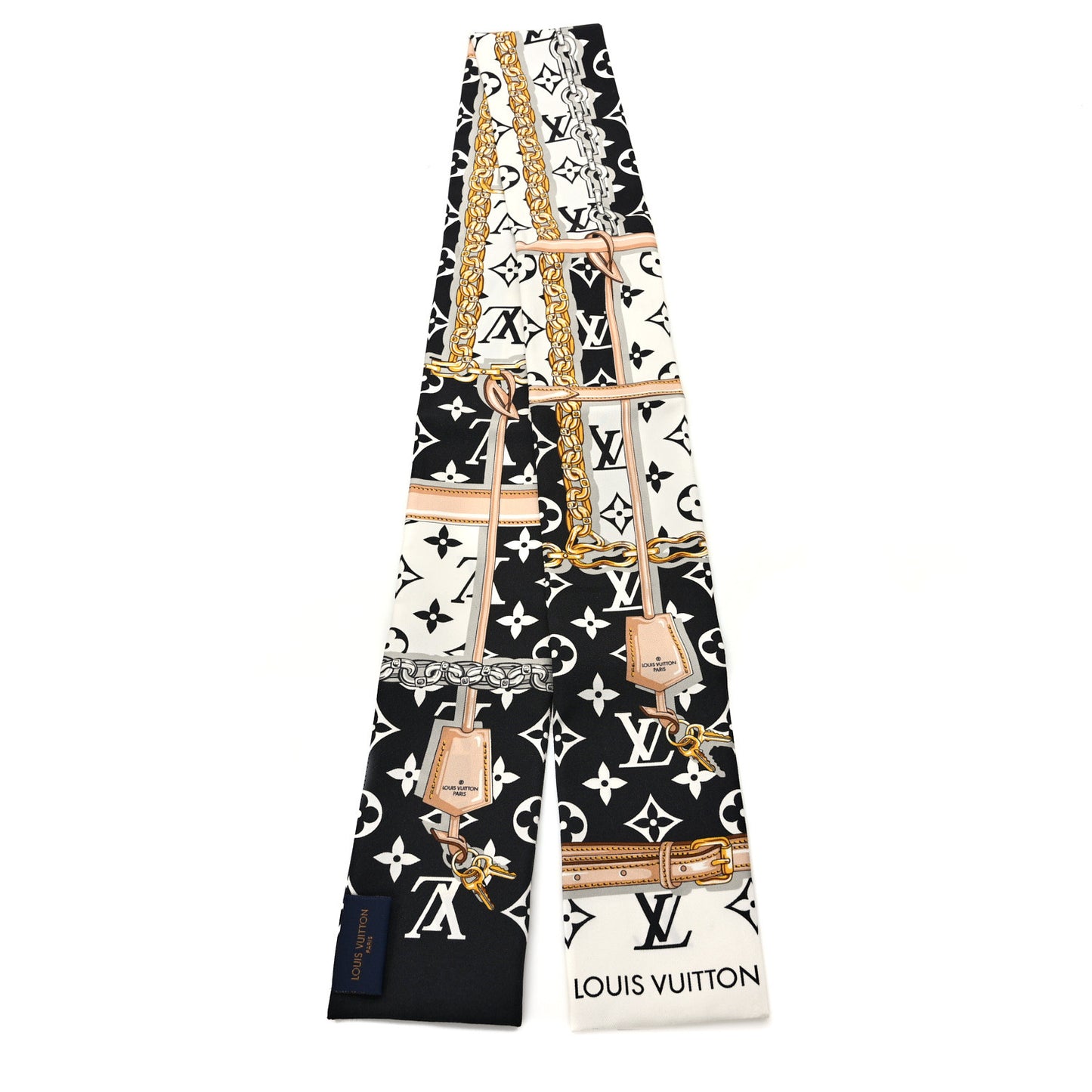 Silk Monogram Confidential Bandeau Black