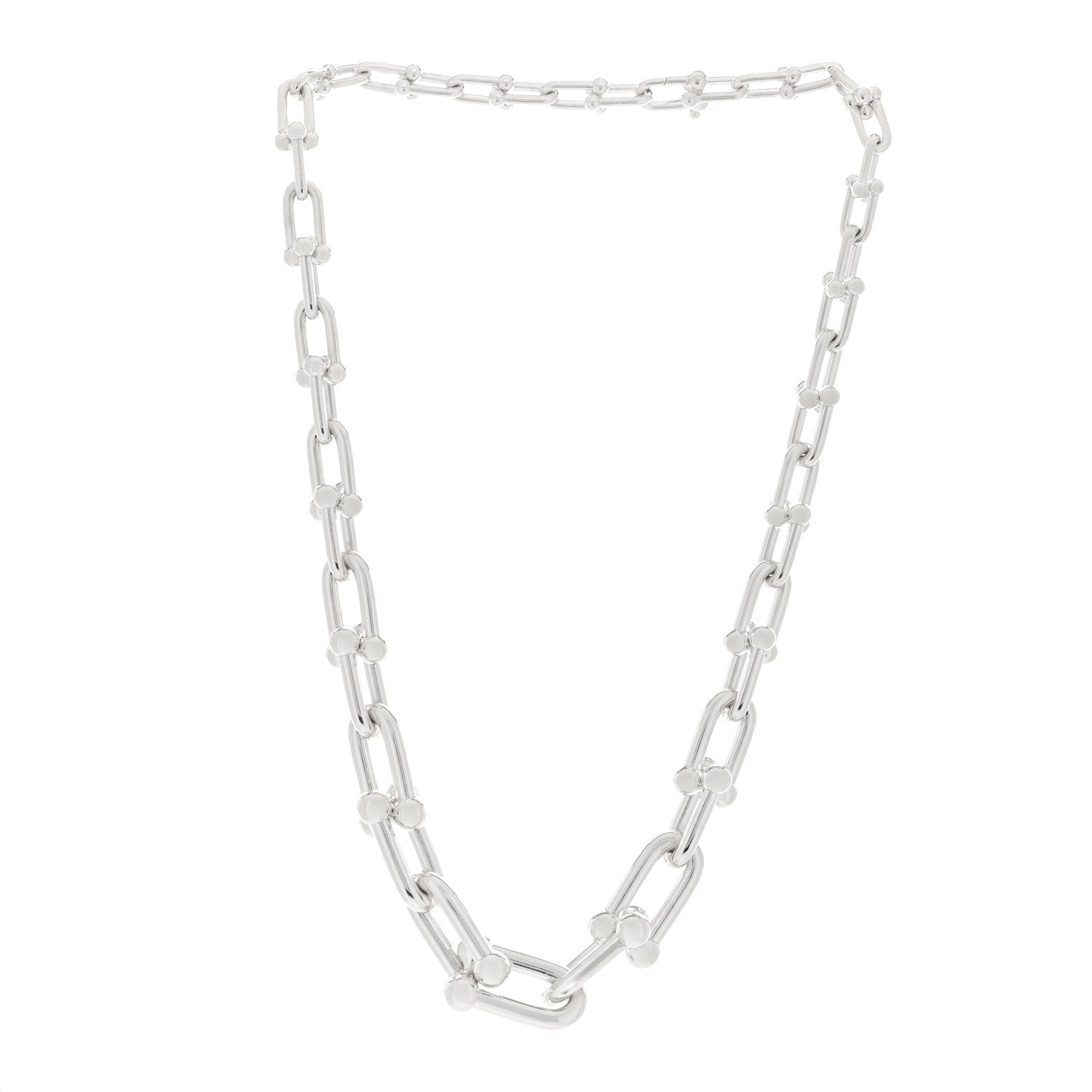Tiffany Sterling Silver HardWear Graduated Link Necklace 2 of 3