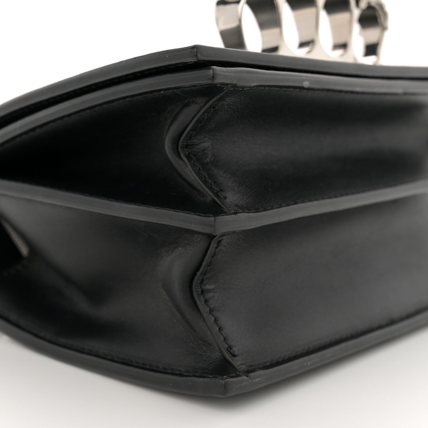 Alexander McQueen Calfskin Knuckle Crossbody Black 9 of 14
