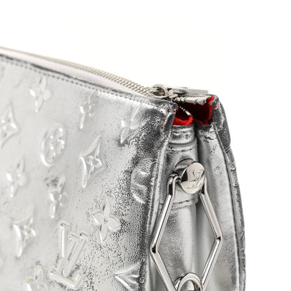 Louis Vuitton Metallic Lambskin Embossed Monogram Coussin PM Silver 14 of 17