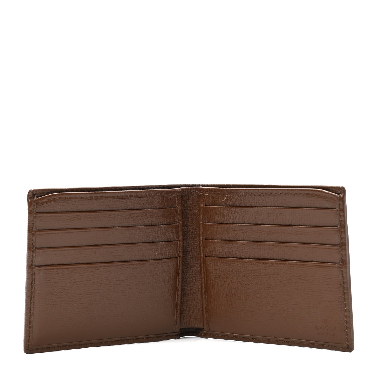 GG Supreme Monogram Azalea Calfskin Fake/Not Bi-Fold Wallet Beige Ebony Brown Sugar