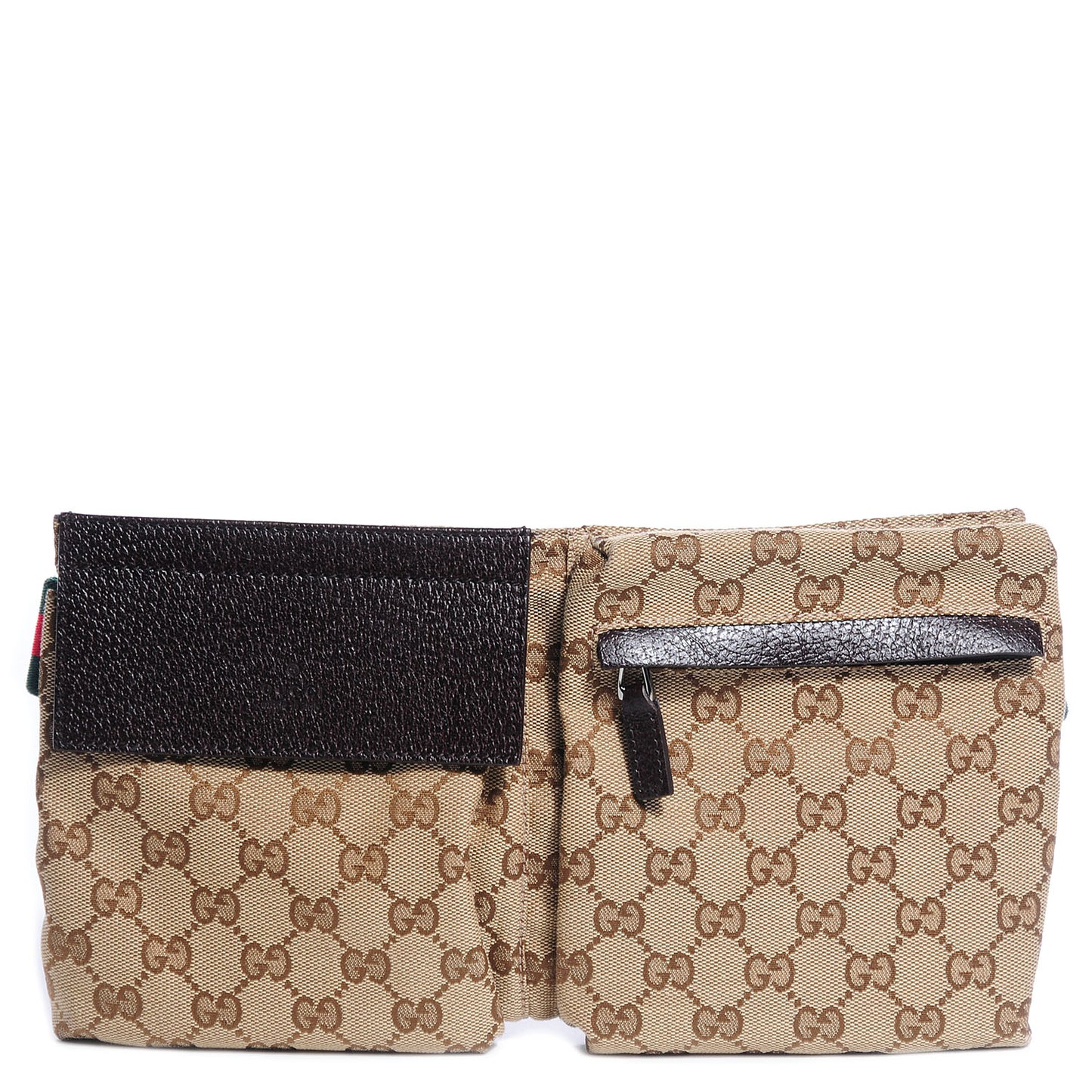 Monogram Web Belt Bag Dark Brown