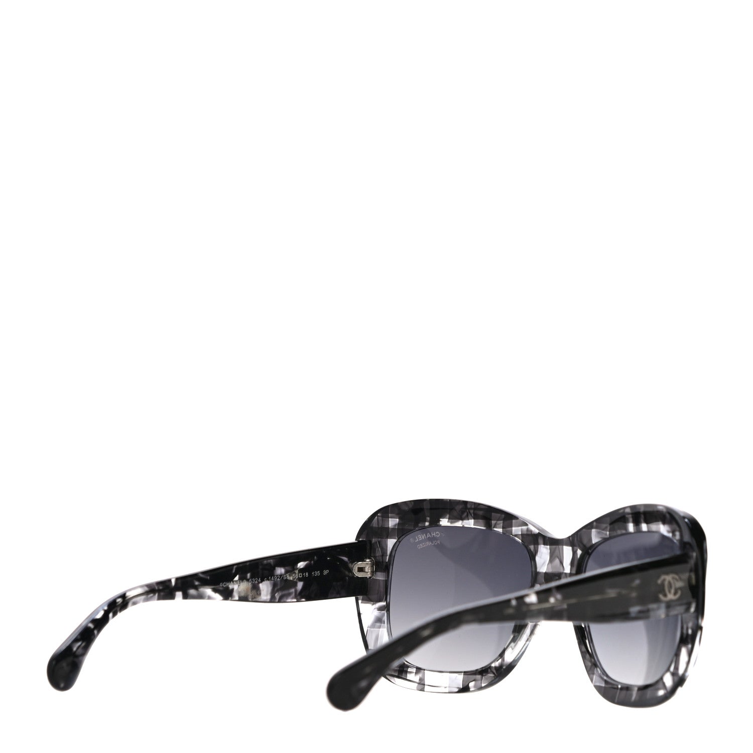 Chanel Acetate Square Plaid Frame Sunglasses 5324 Grey 3 of 7