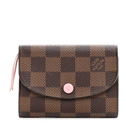 Louis Vuitton Damier Ebene Rosalie Coin Purse Rose Ballerine 1 of 12
